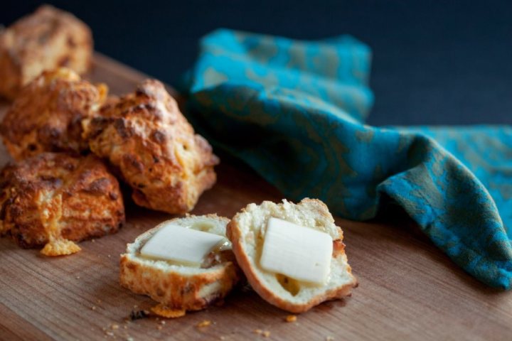 a piece of food on a table