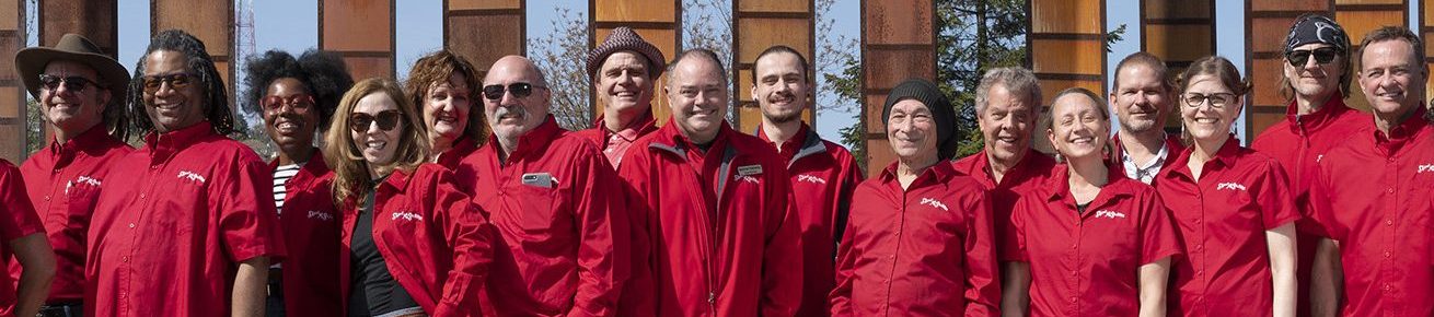 a group of people posing for a photo