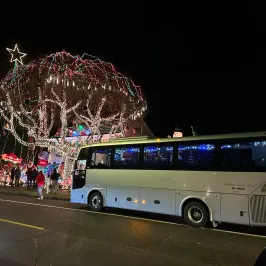 Pulling up to the Menashe home.
